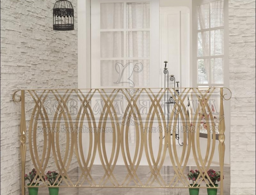 Перила кованые на балкон купить в Москве